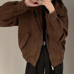 American Retro Suede Jacket for Women