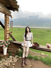 Long-sleeved striped shirt dress - fairypeony