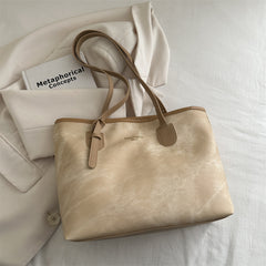Aesthetic Pendant Pu Leather Tote Bag - fairypeony