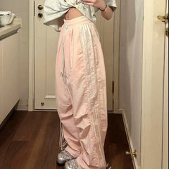 High Waist Striped Baggy Sweatpants