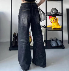 Retro Washed Distressed Boyfriend Jeans