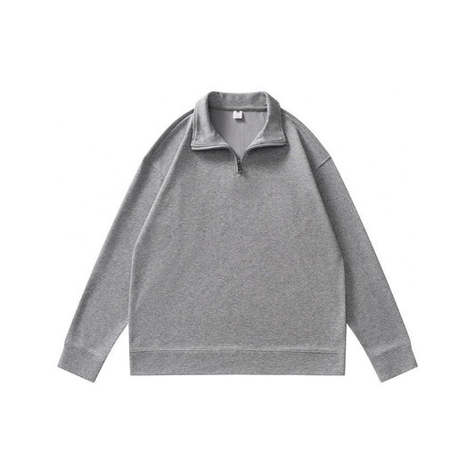 Solid Color Half Zip Sweatshirt