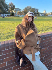 High-end Stand-up Collar Woolen Coat