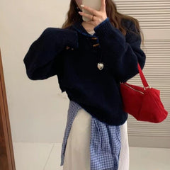 Knit Doll Collar Sweater