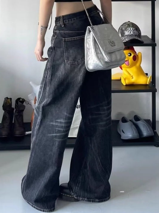 Retro Washed Distressed Boyfriend Jeans