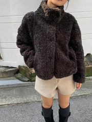 Women's Short Wool Blend Coat