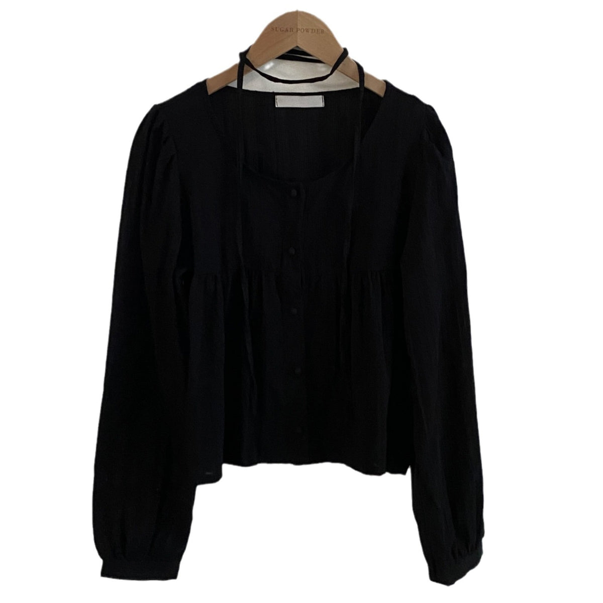 Aesthetic Ribbon Solid Color Striped Blouse
