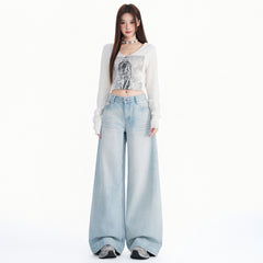 Women's loose-fit wide-leg jeans