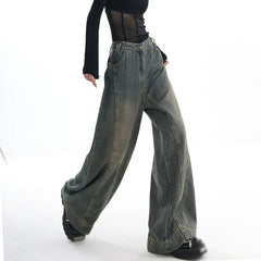 Vintage Stitch Details Baggy Boyfriend Jeans