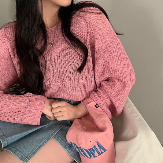 Vintage Knitted Loose Oversized Tee