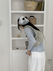 Mini Wrinkle Bowknot Shoulder Bag