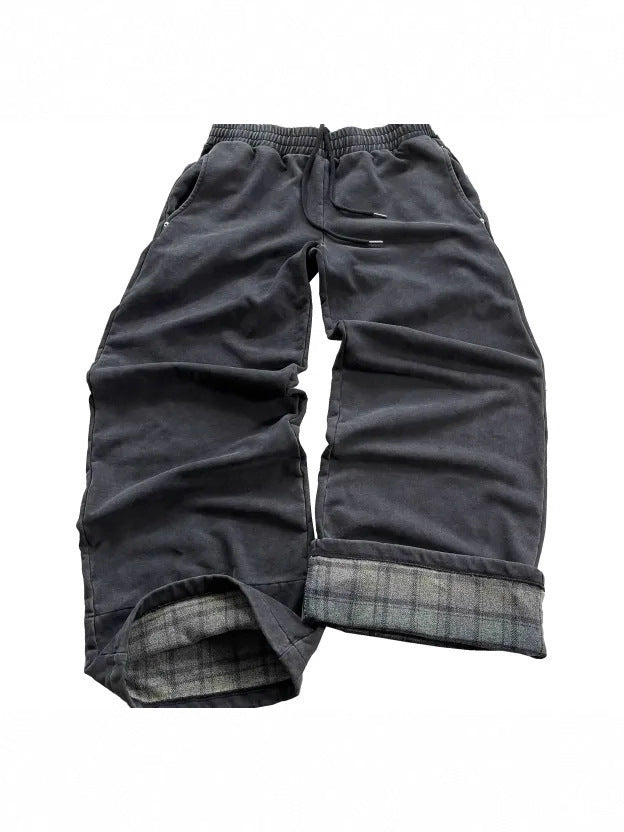 Y2K Wide-Leg Patchwork Pants