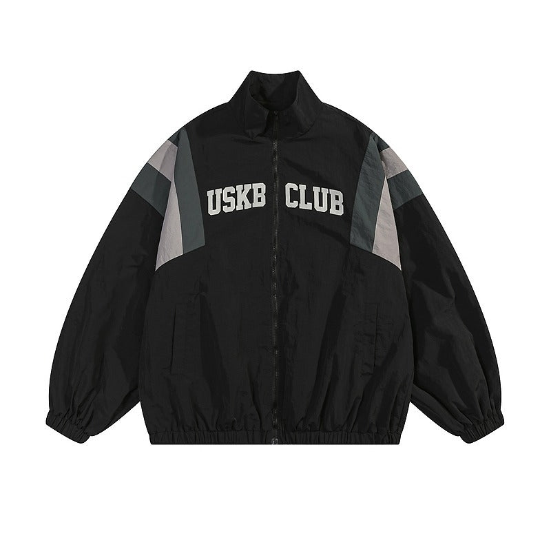 Outdoor Color Block Splice Oversized Jacket - fairypeony