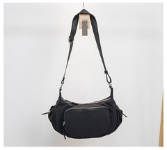 Vintage Solid Color Multi Pocket Casual Shoulder Bag