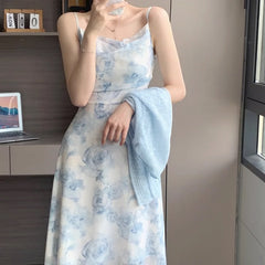 Chiffon floral slip dress - fairypeony