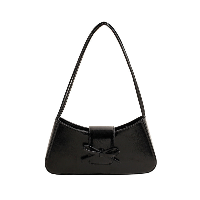 Bow Knot Pu Leather Y2K Shoulder Bag