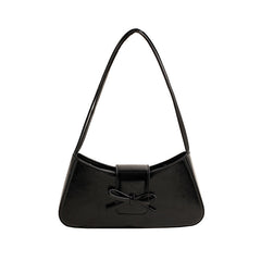 Bow Knot Pu Leather Y2K Shoulder Bag