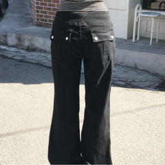 Women's High Waist Flared Denim Pants