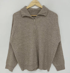 Vintage Half Zip Up Oversized Sweater