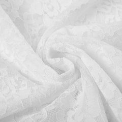 See Through Lace Splice Irregular Hem Midi Skirt