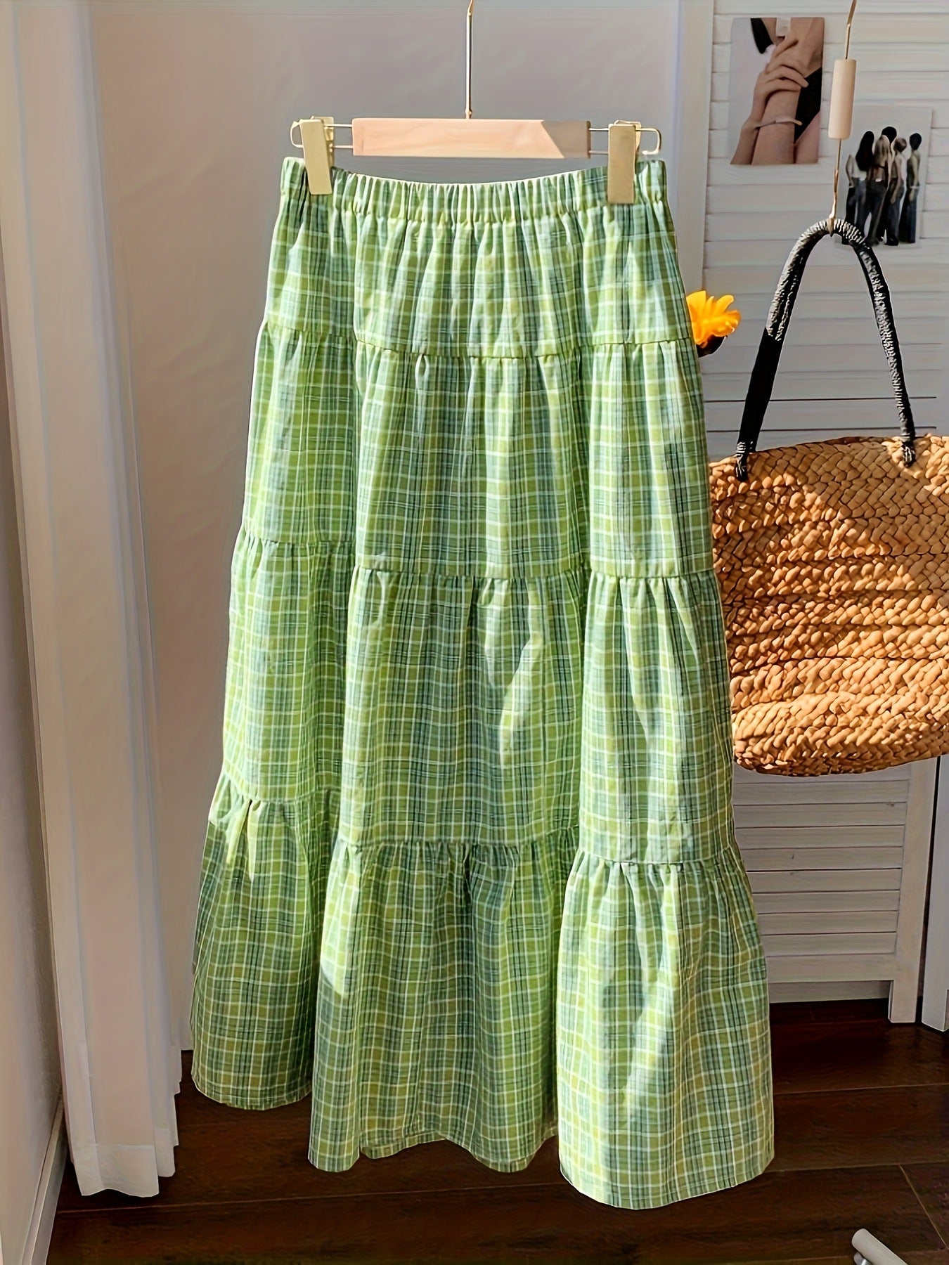 Women's Printed A-Line Layered Skirt - fairypeony