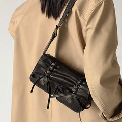 The Dusty Pink Aesthetic Ribbon Shoulder Bag