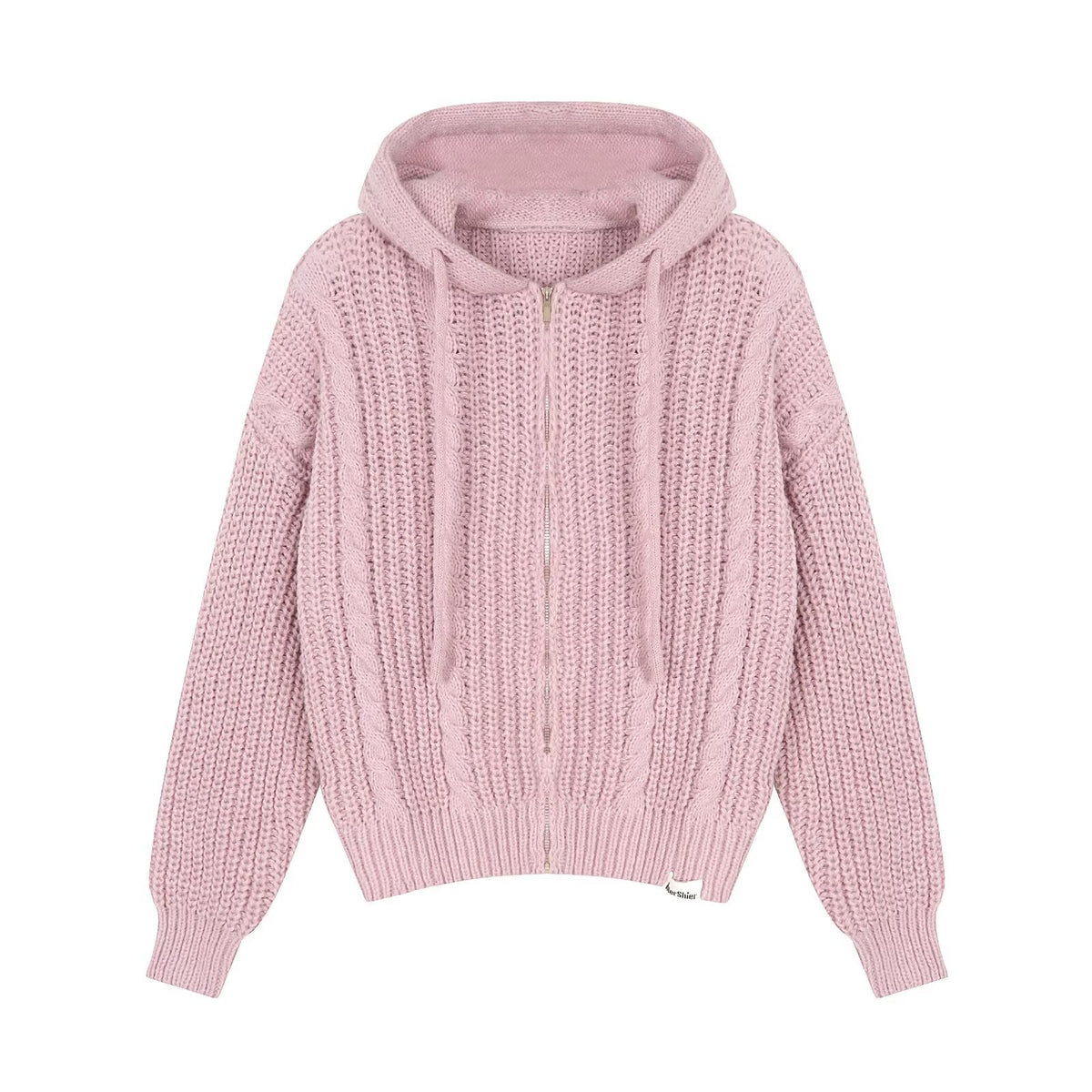 Hooded Twist-Knit Sweater