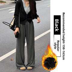 Women's Relaxed Wide-Leg Pants – High Waist Straight Leg Trousers
