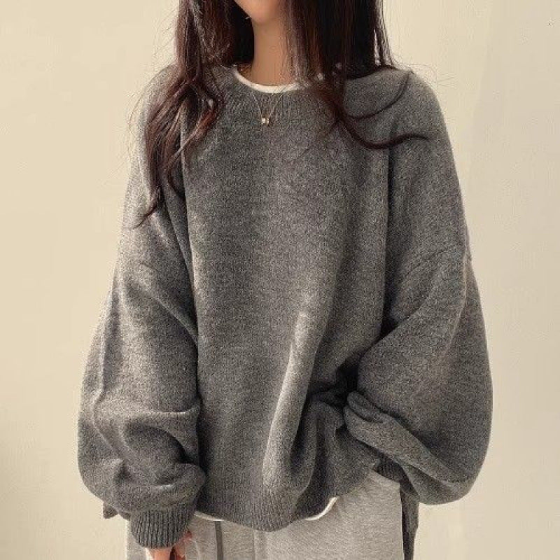 Round Neck Oversized Pullover Sweater