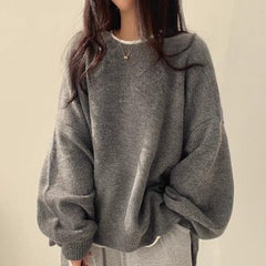 Round Neck Oversized Pullover Sweater