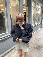 Stand Collar Zipper Windbreaker Jacket