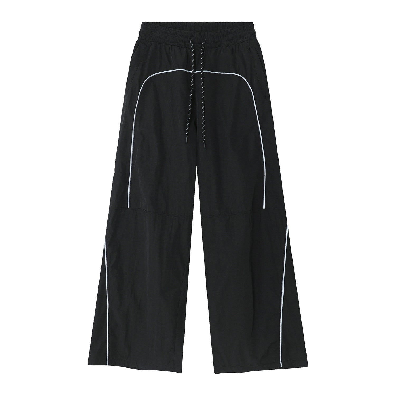 Contrast Piping Baggy Sweatpants - fairypeony
