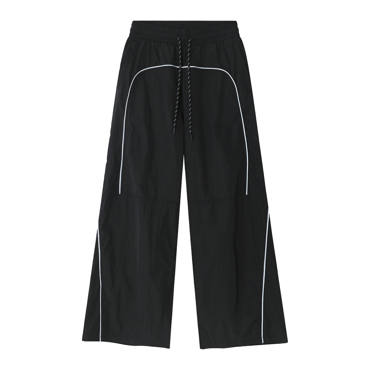 Contrast Piping Baggy Sweatpants - fairypeony