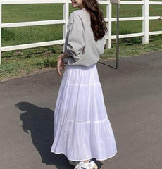 Logo Print V-Neck Oversized Sweatshirt