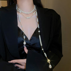 Irregular Long Pearl Necklace