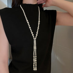 Irregular Long Pearl Necklace