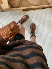 Vintage Round Neck 90s Striped Sweater