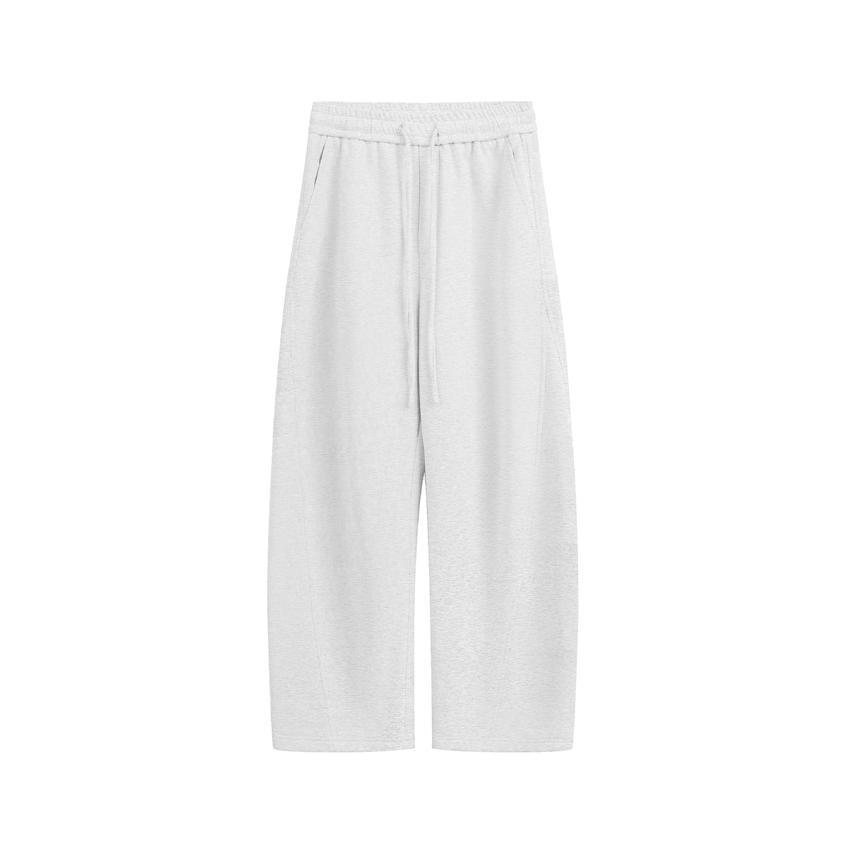 Solid-Colour Straight-Leg Curved Hem Casual Pants – Unisex Preppy Loose Trousers - fairypeony