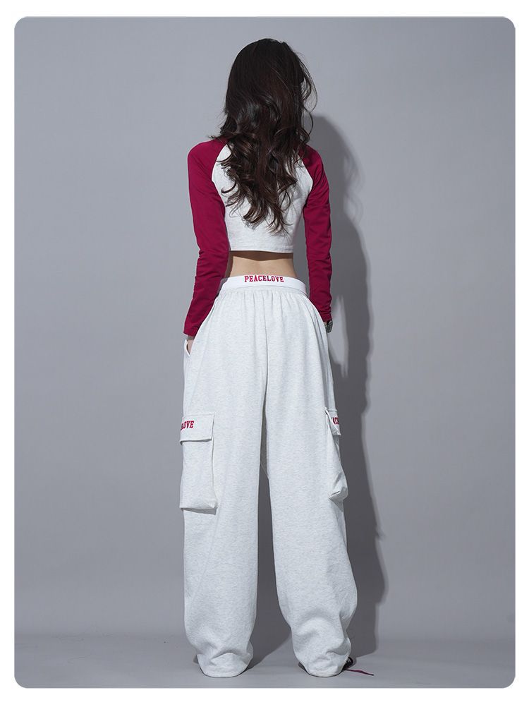 Alphabet Turned Waist Sweatpants - fairypeony