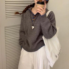 Knit Doll Collar Sweater
