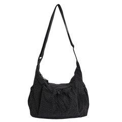 Vintage Checkered Print Crossbody Bag