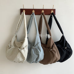Shirring String Big Shoulder Crossbody Bag