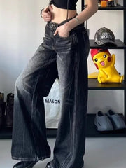 Retro Washed Distressed Boyfriend Jeans