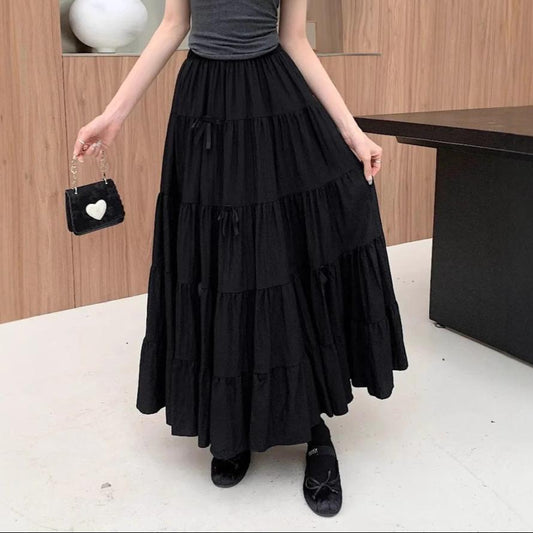 Solid Color Bow Tie Coquette Umbrella Maxi