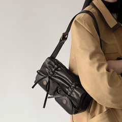 The Dusty Pink Aesthetic Ribbon Shoulder Bag