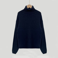 Dark Academia Turtle Neck Solid Color Sweater