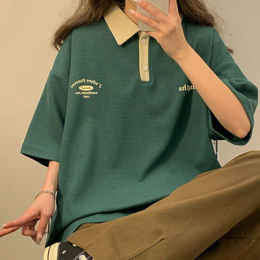 Vintage 90's Polo Neck Oversized T-Shirt