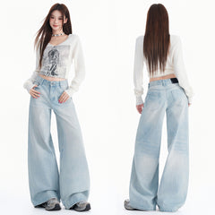 Women's loose-fit wide-leg jeans