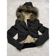 Fleece-Lined Workwear Hooded Jacket