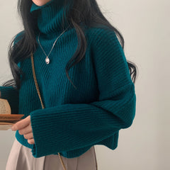 Dark Academia Turtle Neck Oversized Sweater